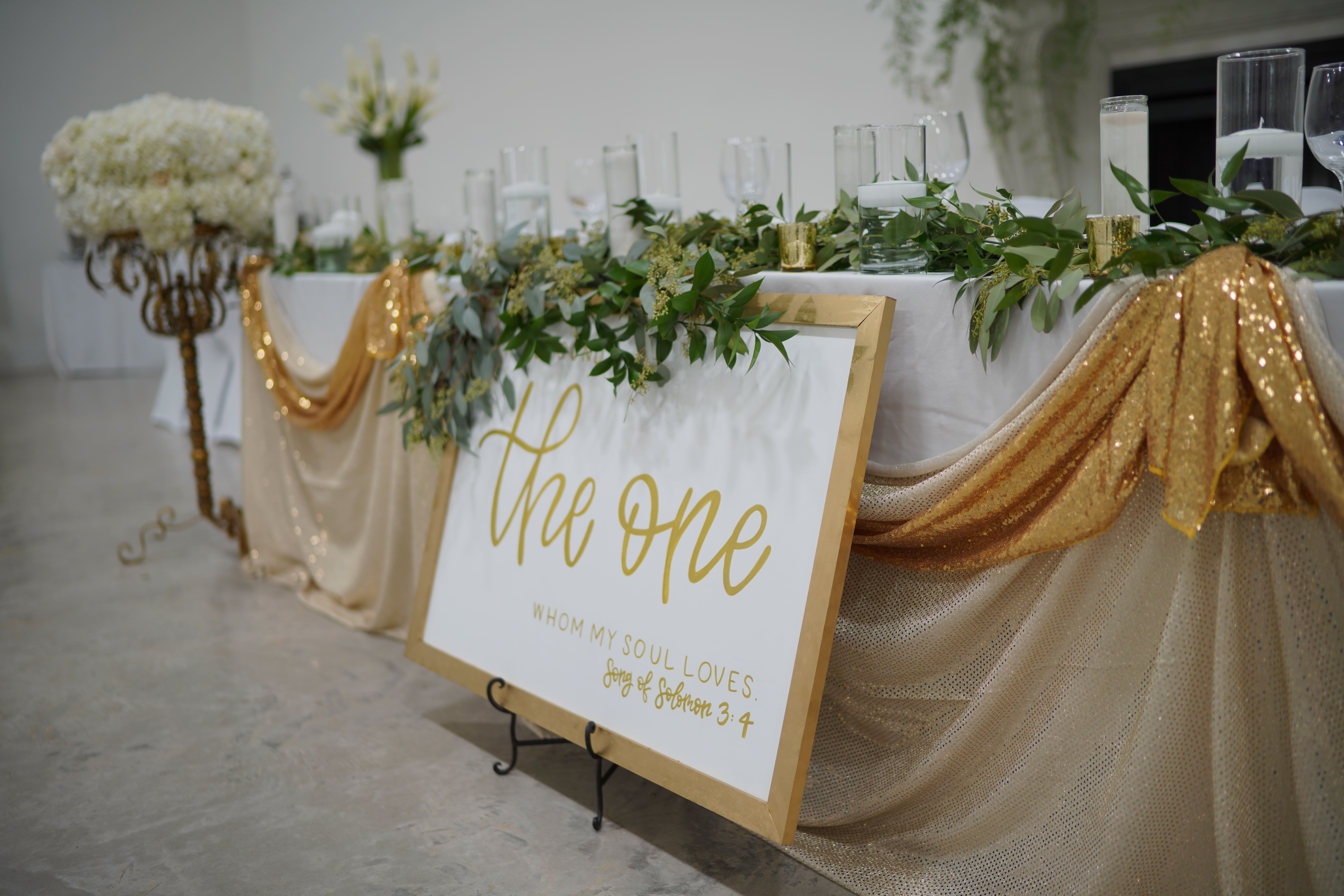 bible verse wedding sign